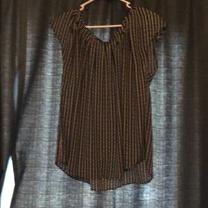 Blue top with white hearts